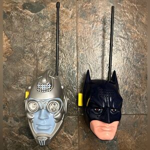 Vintage Batman & Mr. Freeze 1997 Walkie Talkies w/ Light Up Eyes